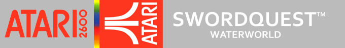 Swordquest Waterworld logo for Atari 2600